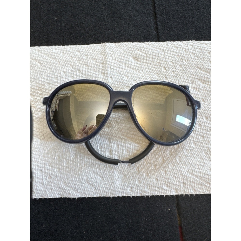 Vintage Martin Japan Mountaineering Glacier Mirrored Aviator NA 400  M907 Navy B